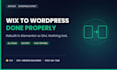 convert wix to wordpress website with elementor or divi