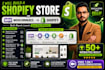 build shopify store, design or redesign shopify website