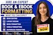 do book formatting for print book and ebook