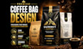design premium coffee bag packaging, coffee pouch and label design