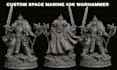 sculpt 3d warhammer 40k miniatures, space marines and stl models for 3d printing