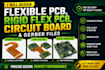 design flexible pcb, rigid flex pcb, circuit board and gerber files