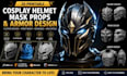 create 3d printable cosplay helmet mask props and armor design