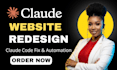 claude website redesign, claude code fix, claude ai and automation