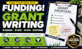 write grant proposal, grant research and grant application