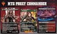 illustrate mtg card, edh commander, mtg token, playing card design
