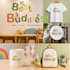 create premium kids brand logo mockup presentation