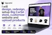 design redesign setup big cartel store customize website upload products