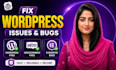 fix wordpress issues, errors, woocommerce fixes, and elementor bugs