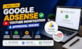 fix google adsense, youtube monetization, and approval issues