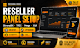 setup reseller panel, strong8k, mega, trex, xuione  panel with dns and app