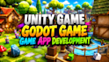 develop 2d 3d godot game, unity game, unity game development