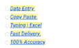 do accurate data entry, typing, copy paste and excel work