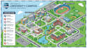 design a campus map, school map, university map and way finding map illustration