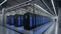 design realistic 3d ai data center model, 3d realistic render dc white space