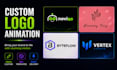 create a clean 2d logo animation