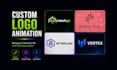 create a clean 2d logo animation
