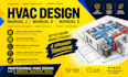 do hvac design, manual jds calculation, mechanical permit and mep drawings