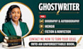 be ebook ghostwriter, memoir writer, autobiography