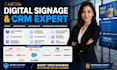 setup digital signage crm integration, automation, dashboard management