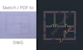 do professional 2d cad drafting and PDF to dwg conversion
