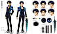 create custom plushie, reference sheet, for stuffed animal, character design
