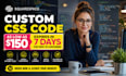 code squarespace custom css code and provide technical squarespace help