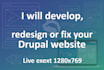 develop, redesign and fix drupal website