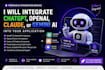 integrate chatgpt, openai, claude, gemini ai into your website, chatbot, webapp