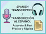 transcribe audios and text