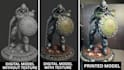 do custom 3d character modeling action figure statue 3d model stl with printing