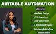 build airtable database, airtable CRM, airtable automation, zapier and make