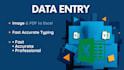 fast bilingual data entry PDF excel images 24 hour delivery