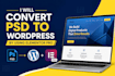 convert PSD to wordpress using elementor