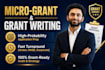 write your fast micro grant application and audit grant readiness