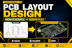 design pcb layout from schematic with gerber file and bom