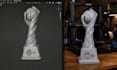 create custom 3d trophy model, medal, award stl for 3d printing