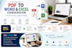convert PDF to word and excel manually with accuracy