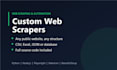 do web scraping and build custom python scrapers for data extraction