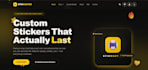 build a premium custom sticker printing website