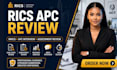 write rics apc case study mrics assessment, review rics apc report and interview