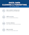 clean, format and organize your messy excel data