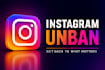restore instagram page, ig profile unbanning issues
