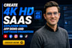 create 4k HD saas explainer video, app demo and software promotion