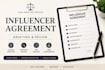 draft and review influencer agreements