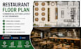 design restaurant floor plan, commercial kitchen layout and cad drawings