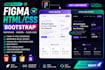 convert figma to responsive HTML CSS bootstrap website
