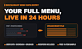 do restaurant menu data entry for ubereats, doordash and grubhub