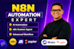 build n8n ai agent, custom n8n automation workflow and ai workflow