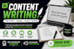 write ai blog posts, articles and youtube scripts